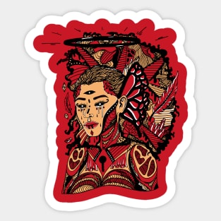 Red Cream Jupiter Cries Sticker